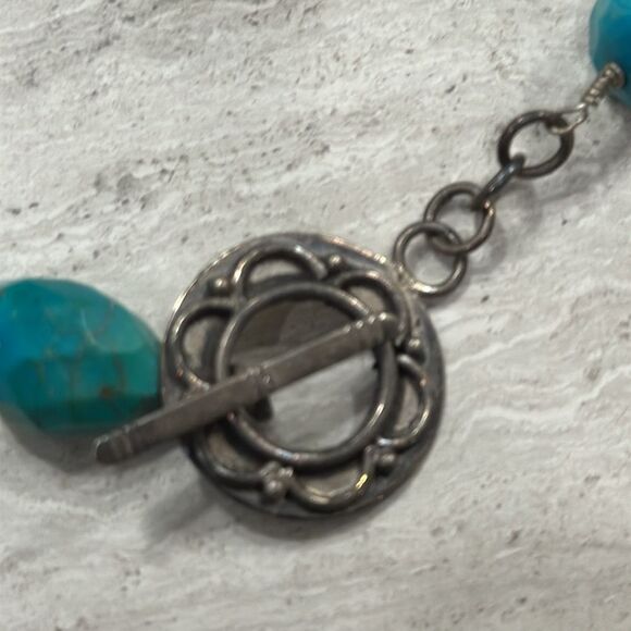 Vintage Turquoise Necklace / Choker And Bracelet Set - Picture 4 of 7